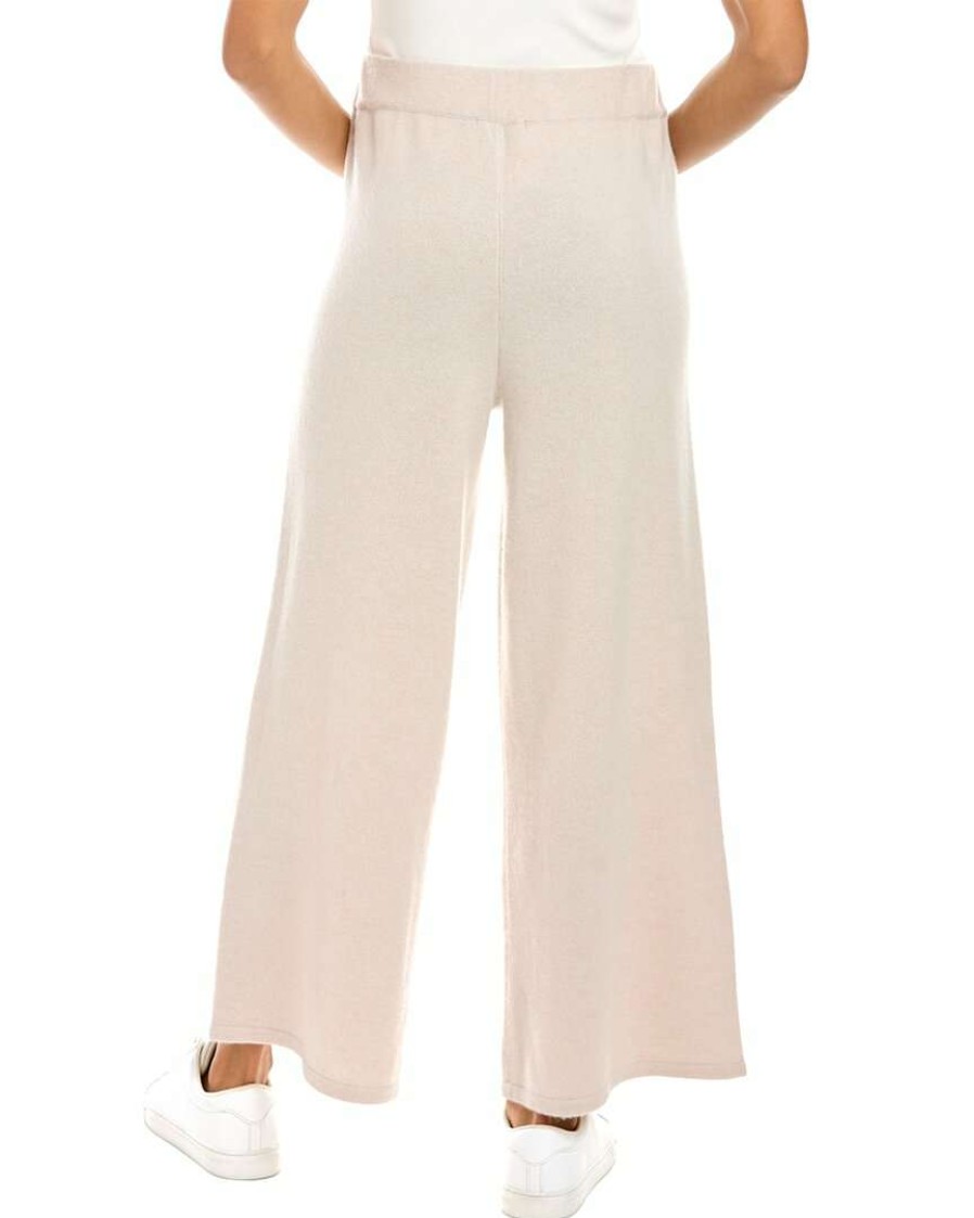 Clothing * | Raffi Essential Milano Knit Cashmere Pant Women White