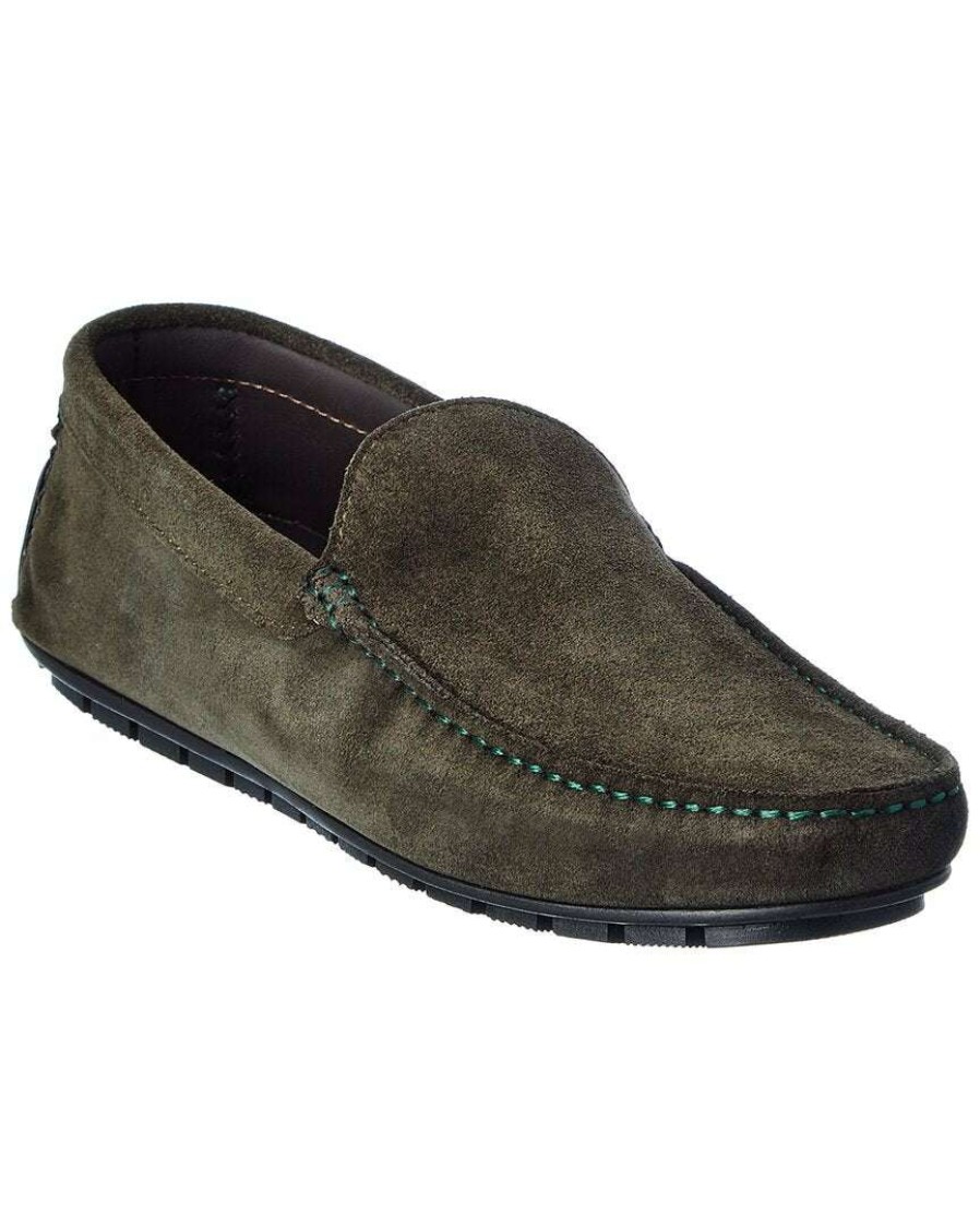 Shoes * | M By Bruno Magli Xenia Suede Loafer Men Green