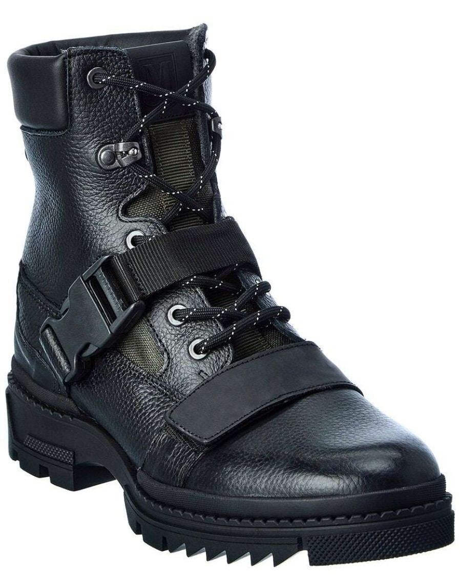 Shoes * | M By Bruno Magli Lomax Leather Boot Men Black