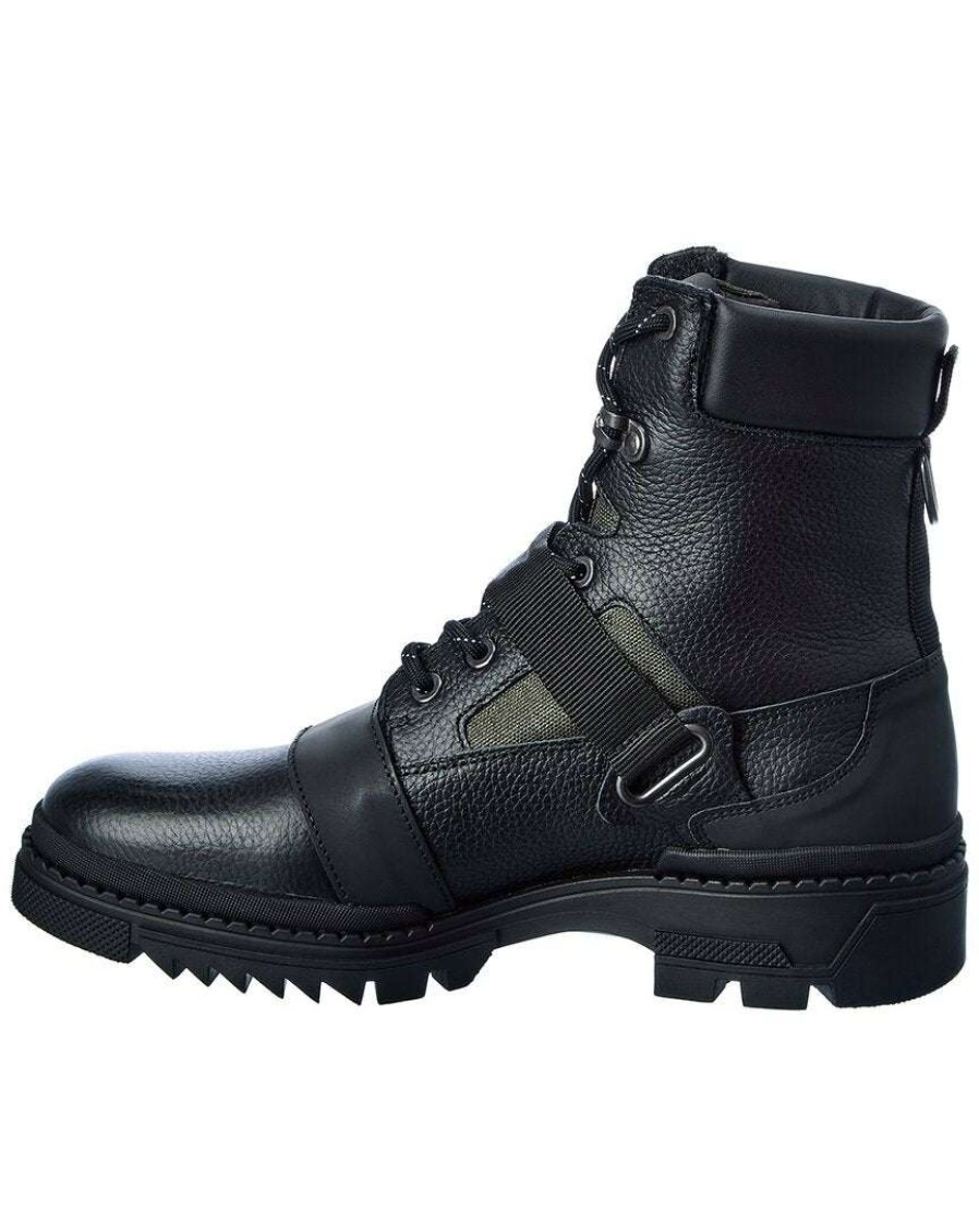 Shoes * | M By Bruno Magli Lomax Leather Boot Men Black