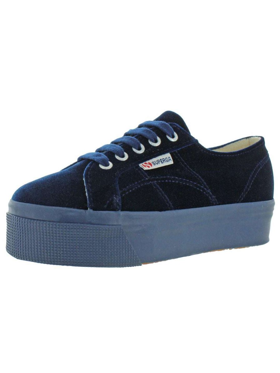 Shoes * | Superga 2790 Womens Velvet Low-Top Sneakers