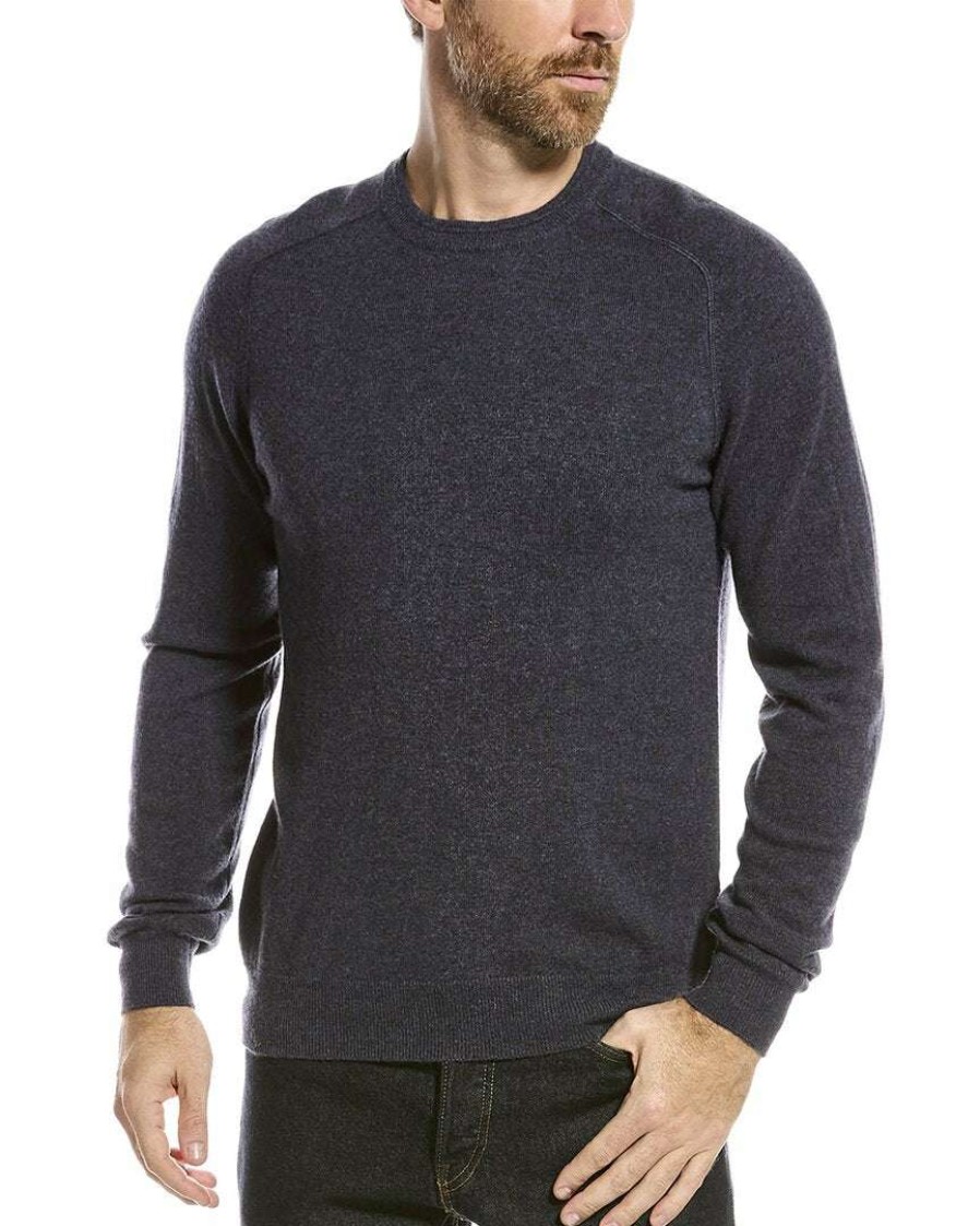 Clothing * | Raffi Crewneck Cashmere Sweater Men Grey