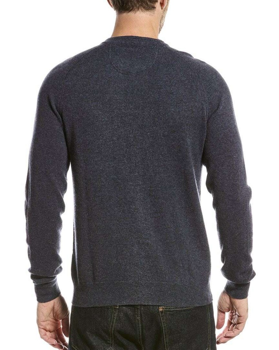 Clothing * | Raffi Crewneck Cashmere Sweater Men Grey