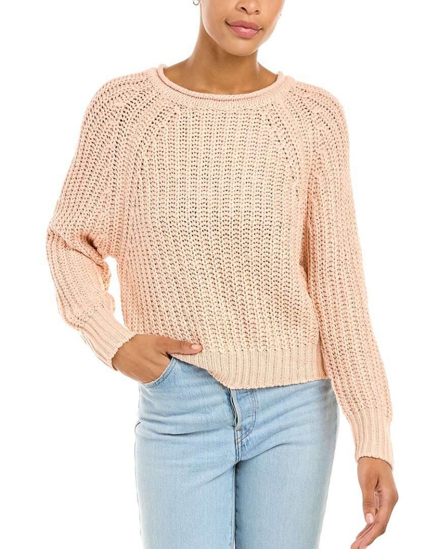 Clothing * | Raffi Raglan Sweater Women Pink