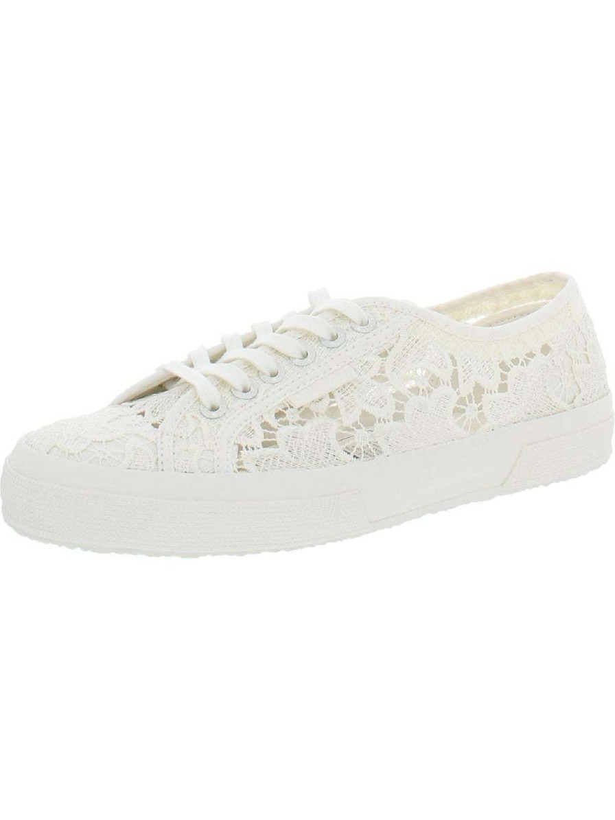 Shoes * | Superga 2750 Macrame Womens Fitness Lifestyle Casual And Fashion Sneakers Tot White