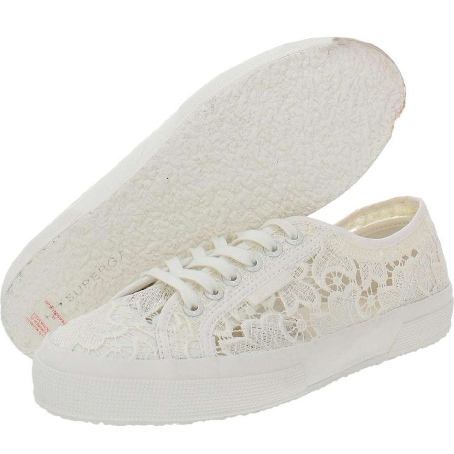 Shoes * | Superga 2750 Macrame Womens Fitness Lifestyle Casual And Fashion Sneakers Tot White