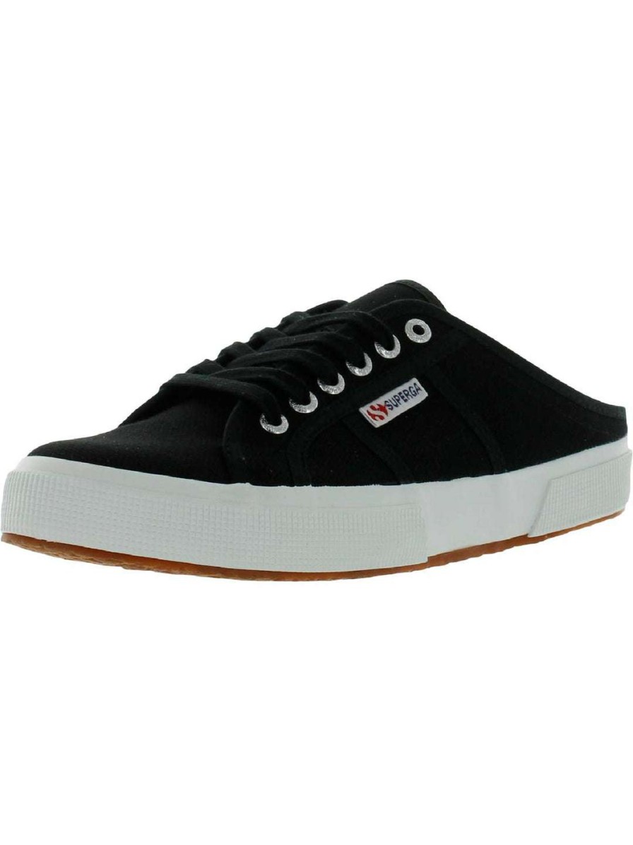 Shoes * | Superga 2402 Cotw Womens Canvas Open Back Slip-On Sneakers Black/White