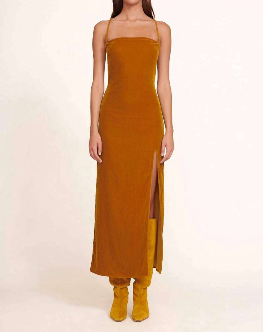 Clothing * | Staud Bellamy Dress In Women Ocher