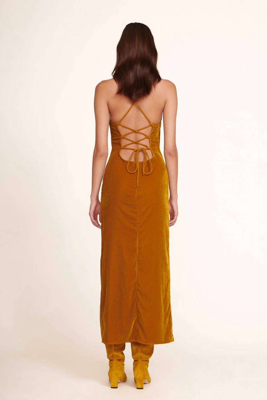 Clothing * | Staud Bellamy Dress In Women Ocher