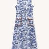 Clothing * | Staud Bait Dress In Women Blue Toile WhisHot