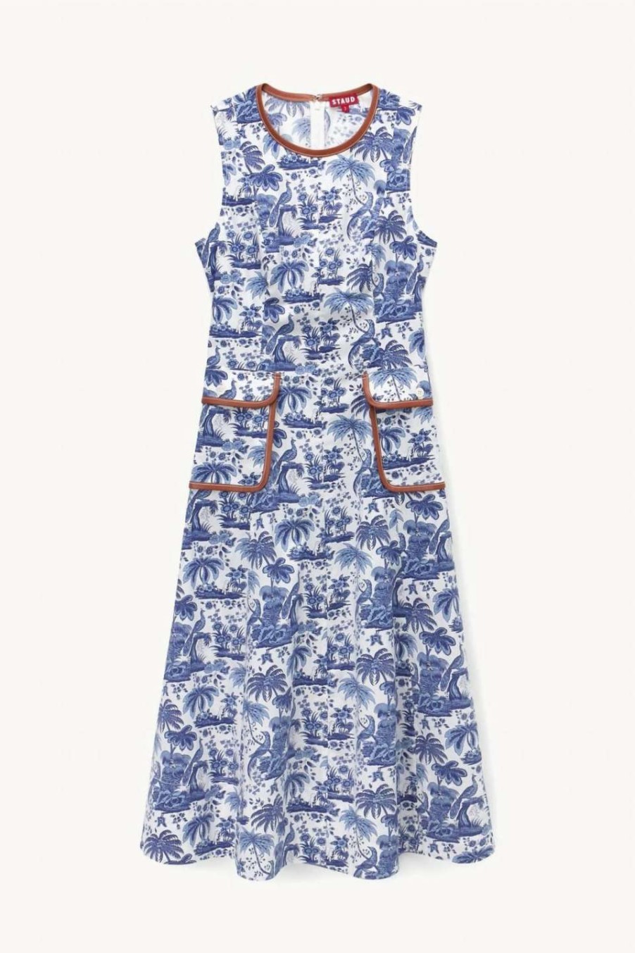 Clothing * | Staud Bait Dress In Women Blue Toile WhisHot