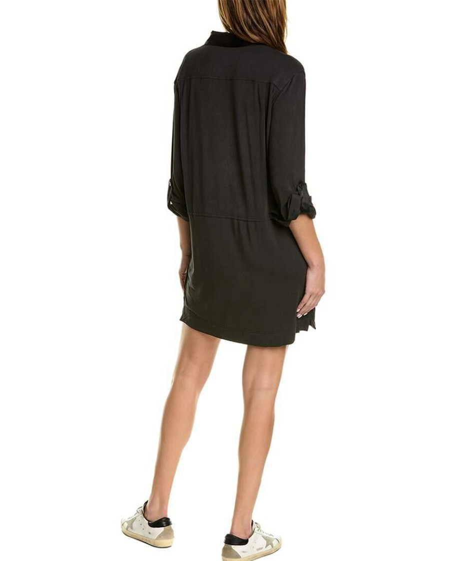 Clothing * | Equipment Mavea Silk-Trimed Dress Women Black