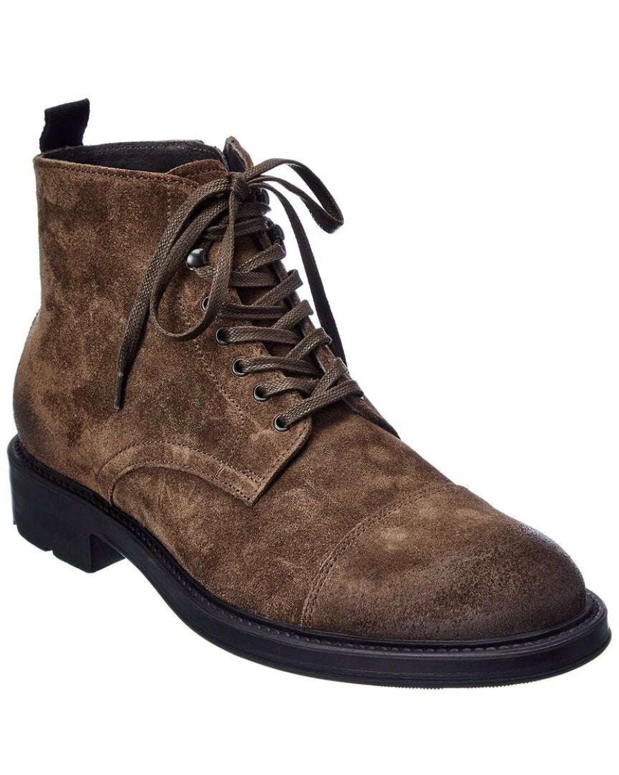 Shoes * | M By Bruno Magli Omar Suede Boot Men Brown